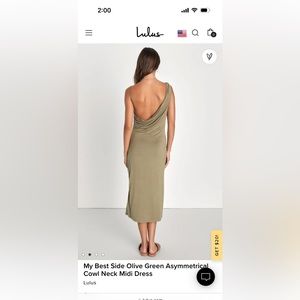 Brand new green asymmetrical dress! With tags